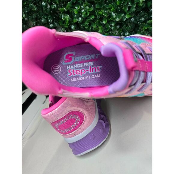 GIRLS SIZE 10 SPORT SKECHERS STEP INS MEMORY FOAM NEW WITHOUT BOX - Picture 2 of 7